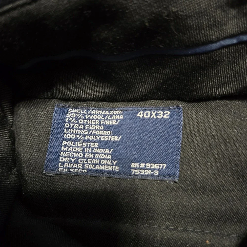 Stafford Dress Pants Mens 40x32‎ Gray Performance Wool Blend Pinstripe Stretch